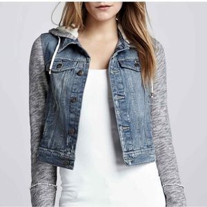 Free People Size Medium Knit Jean Jacket